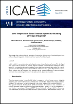 Low Temperature Solar Thermal System for Building Envelope Integration